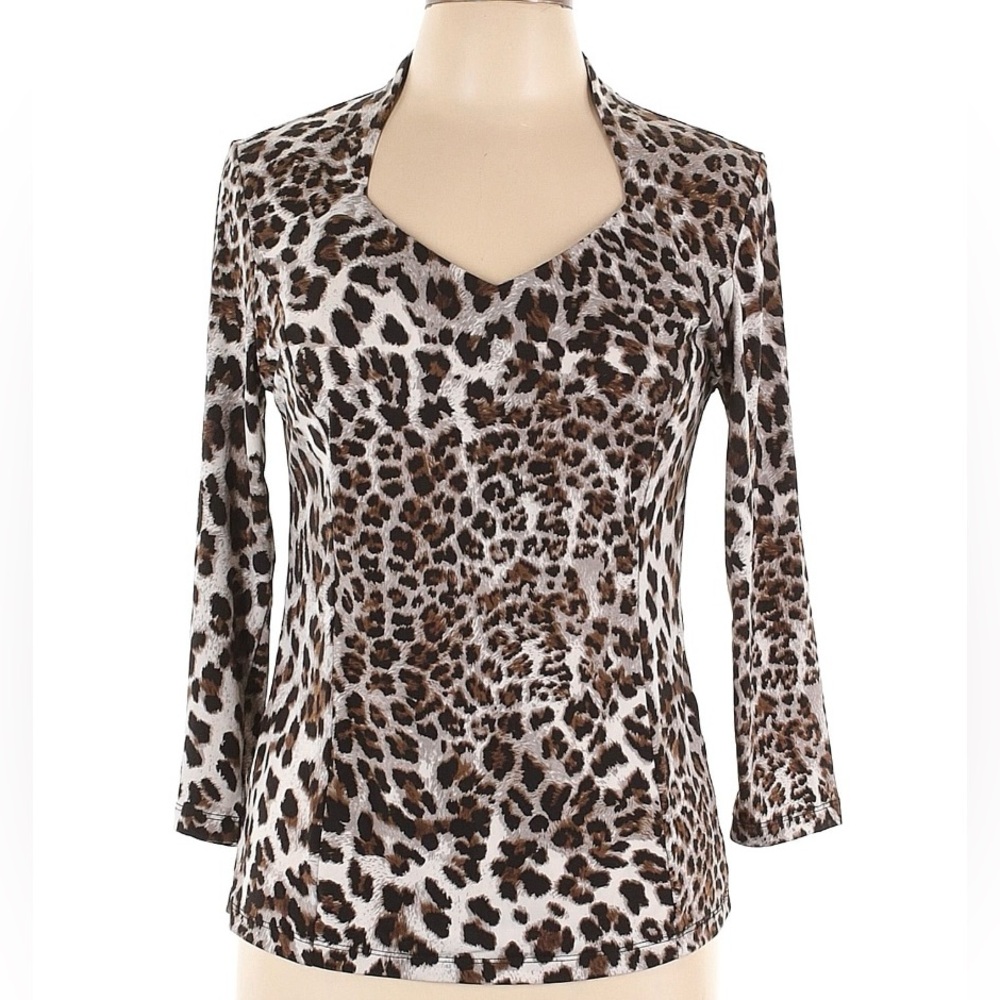 Carmen Marc Valvo 3/4 sleeve Top (LARGE)